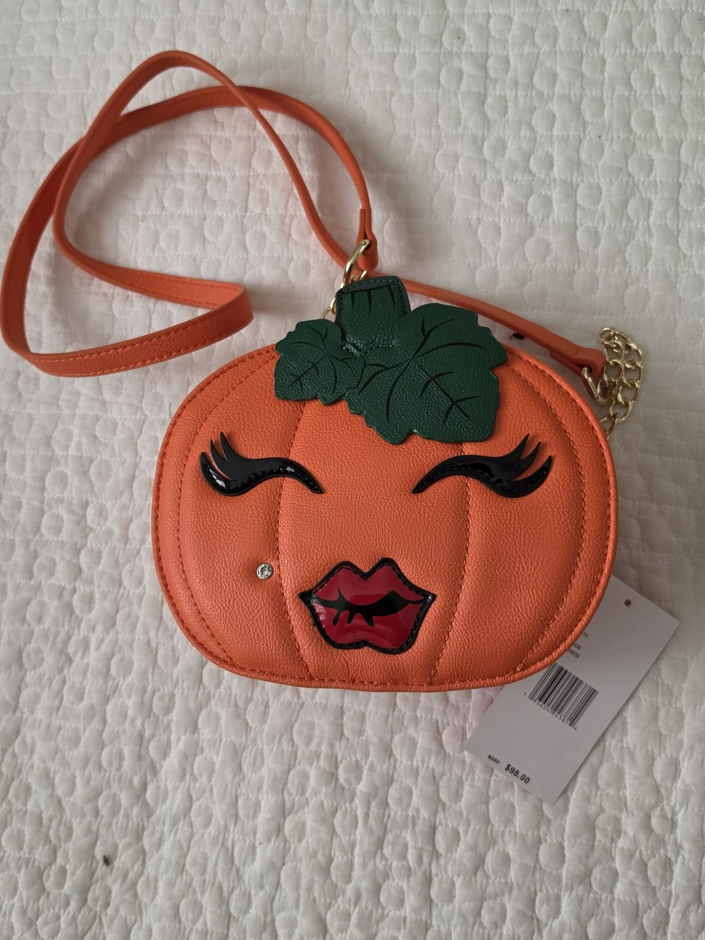 Betsey Johnson Pumpkin Bag NWT